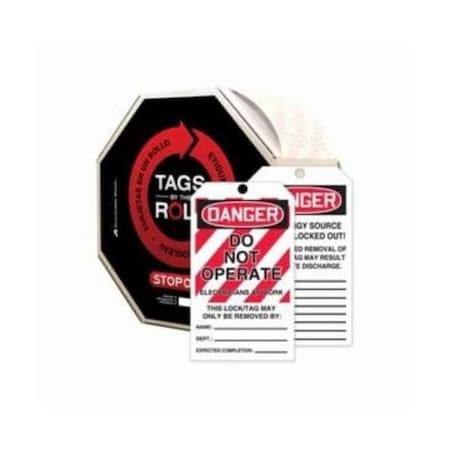 Accuform Danger, PF-Cardstock, 6-5/8 in Width, 3-5/8 in Height TAR468